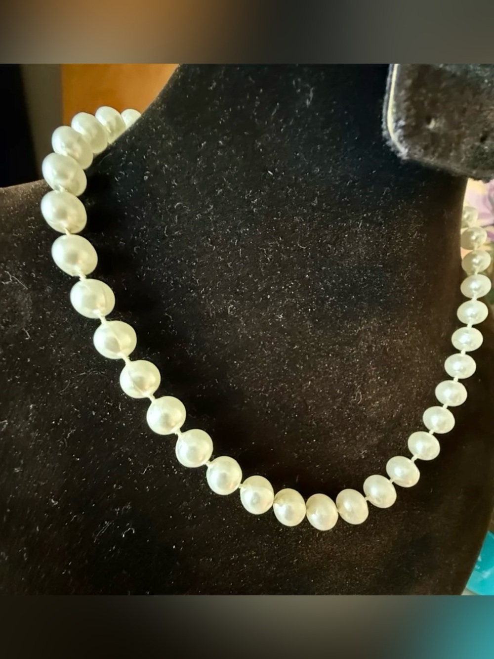 Faux pearl necklace vintage elegant necklace